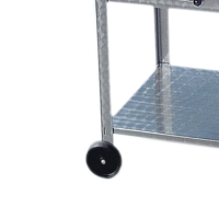 Holzkohlegrill Edelstahl 3er  65 x 53 x 80 cm mobil