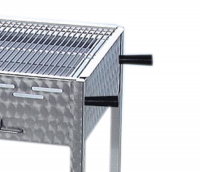 Holzkohlegrill Edelstahl 3er  65 x 53 x 80 cm mobil