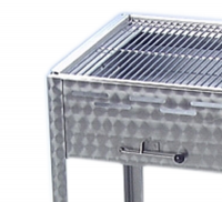 Auswahl Holzkohlegrill Edelstahl 3er 65 x 53 x 80 cm mit Standfüßen
