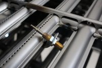Gasgrill Edelstahl 3 flammig mit 1/2 Stahlpfanne und 1/2 Grillrost