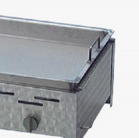 Gasgrill Edelstahl 6 flammig 22 KW mit Edelstahl Pfanne, 114 x 53 x 27 cm