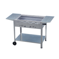 Holzkohlegrill Edelstahl 4er mobil 81 x 53 x 80 cm mit...