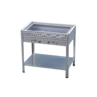 Holzkohlegrill Edelstahl 6er 114 x 53 x 80 cm