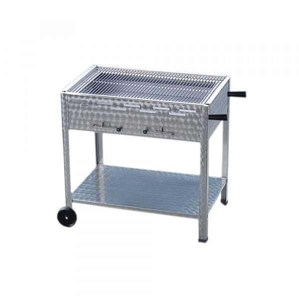 Holzkohlegrill Edelstahl 6er 114 x 53 x 80 cm mobil