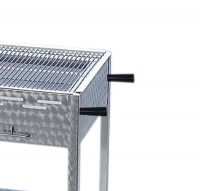 Holzkohlegrill Edelstahl 6er 114 x 53 x 80 cm mobil