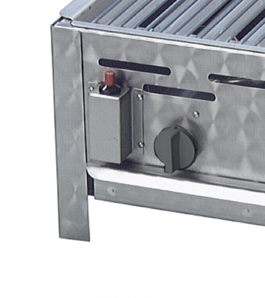 2 Flammen Edelstahl Gasgrill Gastrobräter Gasbräter Gas Grill 7,3 kW 2 flammig
