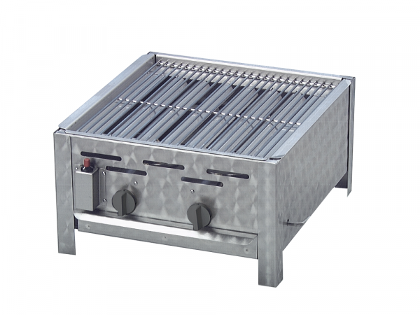 Gasgrill Edelstahl 2 flammig mit Rost, 48 x 53 x 27 Grillrost Edelstahl geschweißt