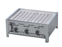 Gasgrill Edelstahl 3 flammig mit Rost, 65 x 53 x 27 cm Grillrost Edelstahl geschweißt