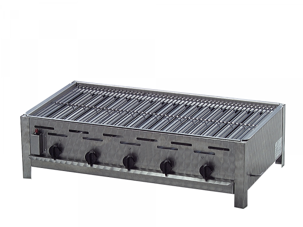 Gasgrill Edelstahl 5 flammig mit Rost,  98 x 53 x 27 cm Grillrost Edelstahl geschweißt