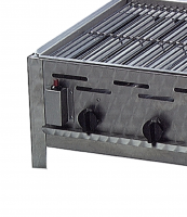 Gasgrill Edelstahl 5 flammig mit Rost,  98 x 53 x 27 cm Grillrost Edelstahl zerlegbar