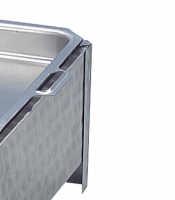 Gasgrill Edelstahl 2 flammig mit Pfanne, 48 x 53 x 27 cm Pfanne Stahl