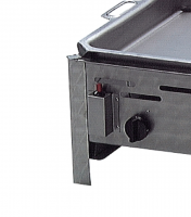 Gasgrill Edelstahl 4 flammig mit Pfanne, 81 x 53 x 27 cm Pfanne Edelstahl