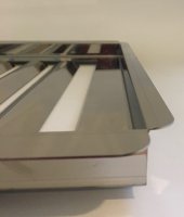Flammabdeckung Edelstahl für Gasgrill Flammabdeckung 1er (30,5 x 48 cm)