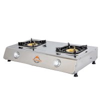 BSR-Grillen Edelstahl-Propangaskocher 2-flammig mit...