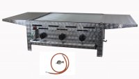 Gasgrill Edelstahl 3 flammig 13 KW mit Rost und...