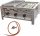 Gasgrill Edelstahl 3 flammig 13 KW  mit 1/2 Stahlpfanne und 1/2 Grillrost