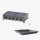 Gasgrill Edelstahl 5 flammig mit Rost und Stahl Pfanne, 98 x 53 x 27 cm