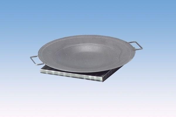 Wokpfanne Edelstahl für Gasgrills und Grill-Adapter